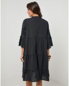 Robe Chemise 100% Lin Anna noir