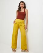 Pantalon 100% Lin Paola jaune