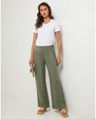 Pantalon 100% Lin Flora kaki