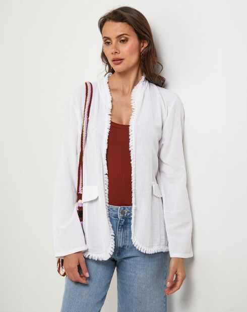 Veste en Lin & Coton Manon blanche