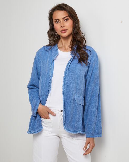 Manon indigojas van linnen en katoen