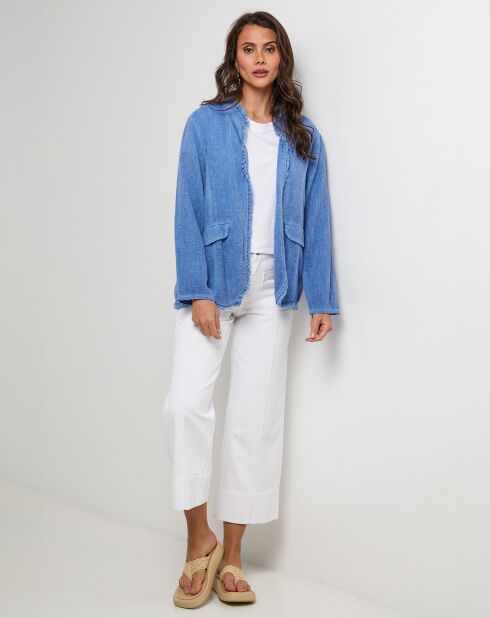 Manon indigojas van linnen en katoen