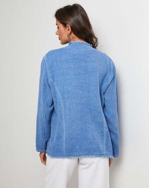 Manon indigojas van linnen en katoen