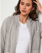 Veste en Lin & Coton Manon taupe