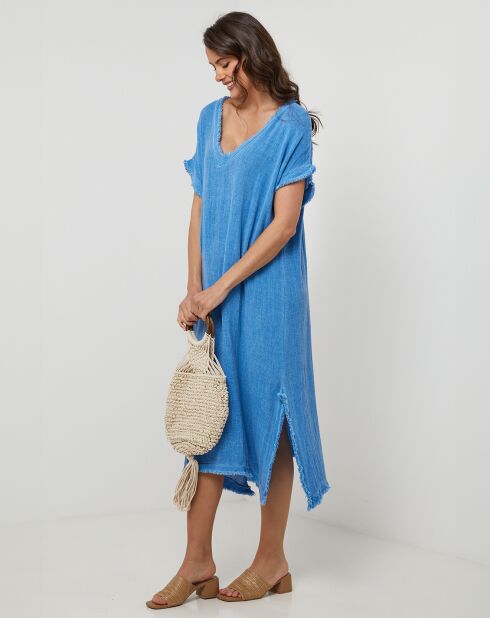 Robe en Lin & Coton Félicie indigo
