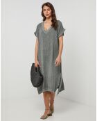 Robe en Lin & Coton Félicie kaki