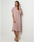 Robe en Lin & Coton Félicie rose pale