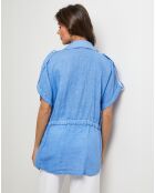 Chemise 100% Lin Juliette azur