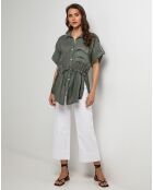 Chemise 100% Lin Juliette kaki