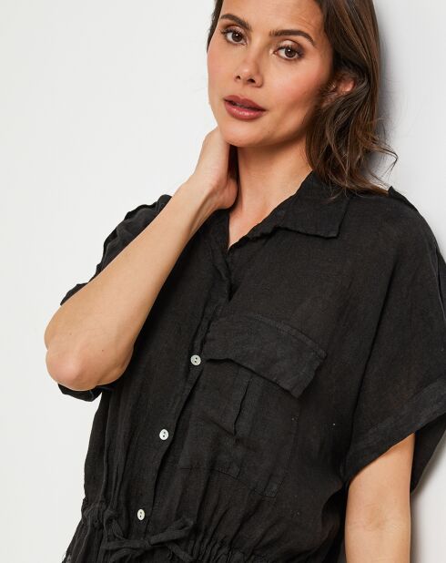 Chemise 100% Lin Juliette noire