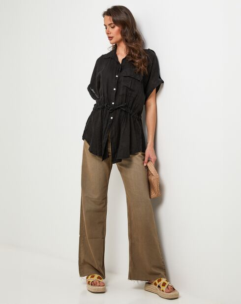 Chemise 100% Lin Juliette noire