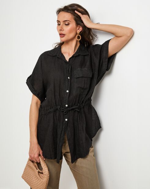 Chemise 100% Lin Juliette noire