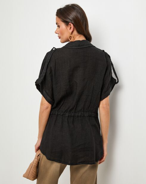 Chemise 100% Lin Juliette noire