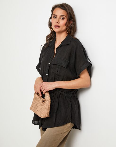 Chemise 100% Lin Juliette noire