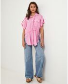 Chemise 100% Lin Juliette rose