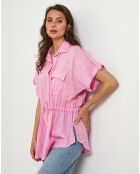 Chemise 100% Lin Juliette rose