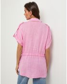 Chemise 100% Lin Juliette rose