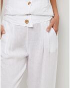 Pantalon 100% Lin Victoire blanc