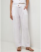 Pantalon 100% Lin Victoire blanc