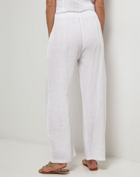 Witte broek van 100% linnen Victoire