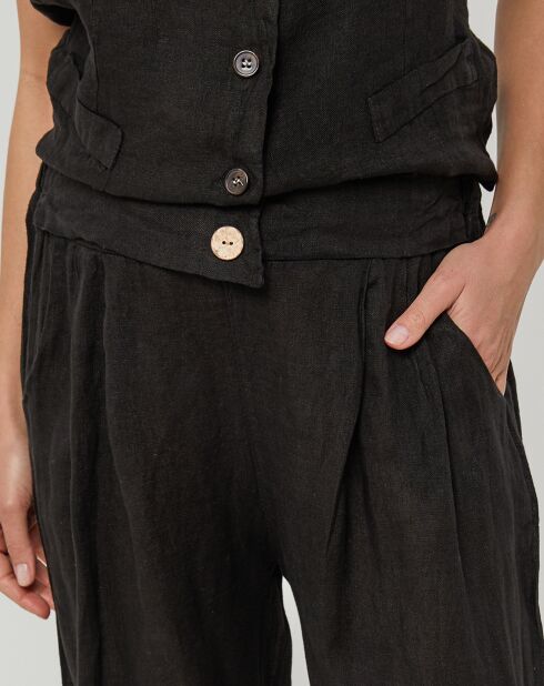 Pantalon 100% Lin Victoire noir