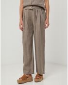 Pantalon 100% Lin Victoire taupe
