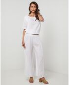 Pantalon 100% Lin Nina blanc