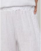 Pantalon 100% Lin Nina blanc