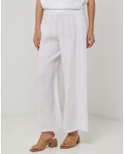 Pantalon 100% Lin Nina blanc