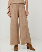 Pantalon 100% Lin Nina camel