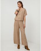 Pantalon 100% Lin Nina camel