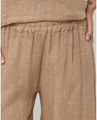 Pantalon 100% Lin Nina camel