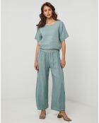 Pantalon 100% Lin Lucie  vert