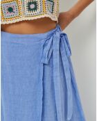 Jupe 100% Lin Alix indigo