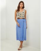 Jupe 100% Lin Alix indigo