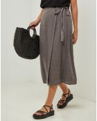 Jupe 100% Lin Alix taupe