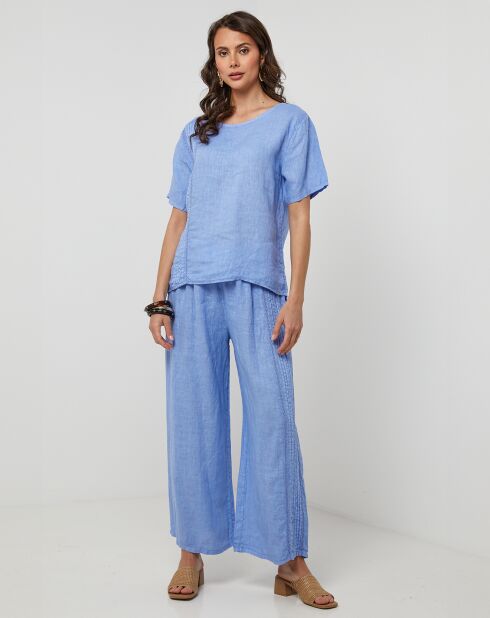 Tunica indaco Pauline 100% lino