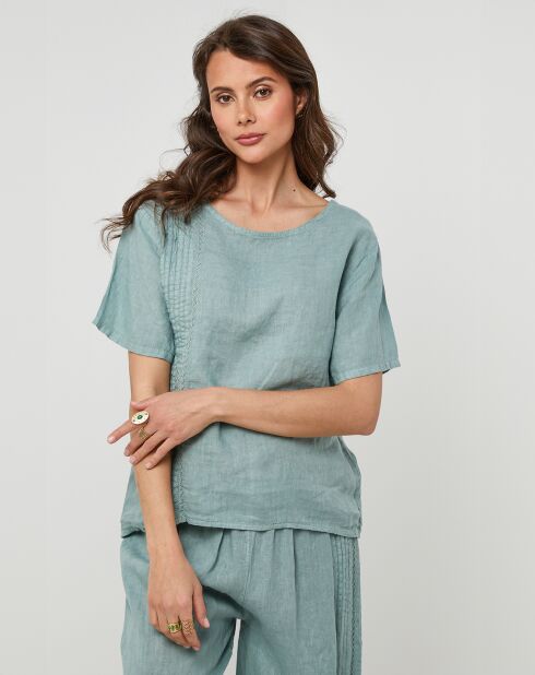Tunique 100% Lin Pauline verte