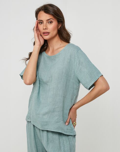 Tunique 100% Lin Pauline verte