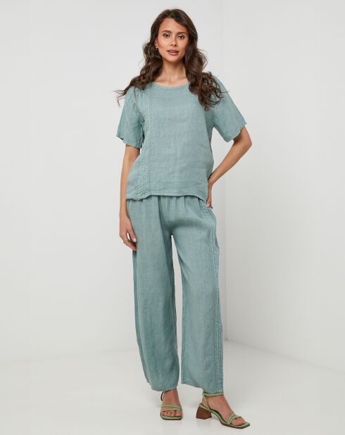 Tunique 100% Lin Pauline verte