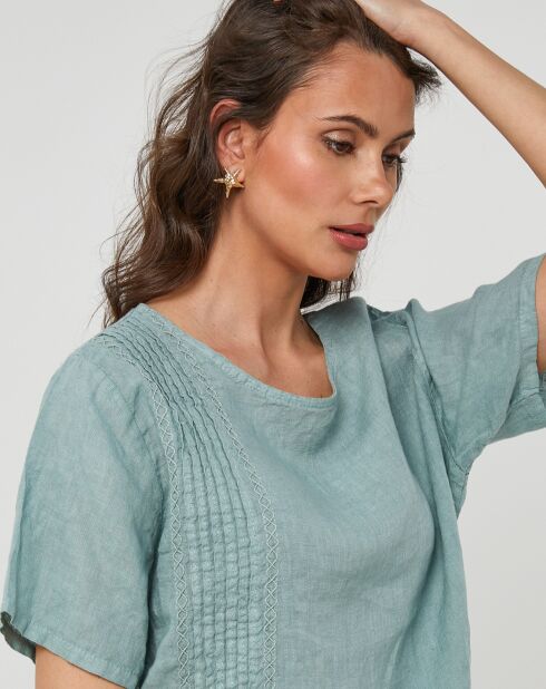 Tunique 100% Lin Pauline verte