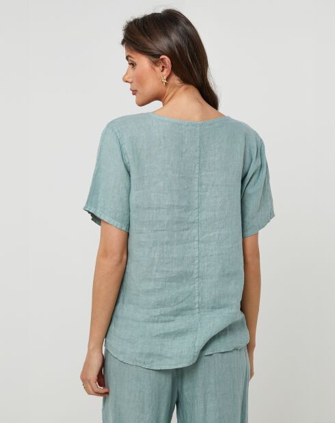 Tunique 100% Lin Pauline verte