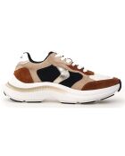 Baskets en Cuir Charlotte marron/blanc/noir