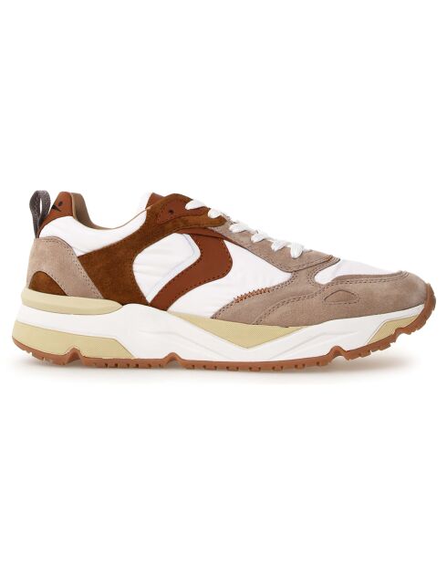 Baskets en Cuir Club beige/blanc/naturel/marron