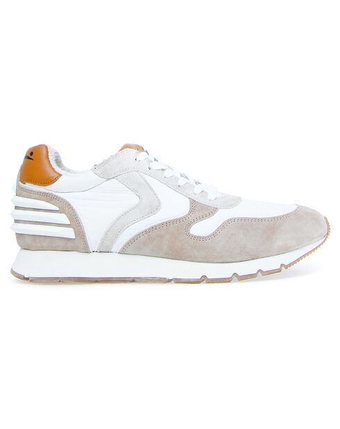 Baskets en Cuir Liam sable/blanc