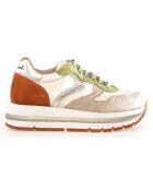 Baskets en Cuir Maran beige clair/orange foncé