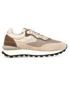 Baskets en Cuir Qwark beige clair/taupe
