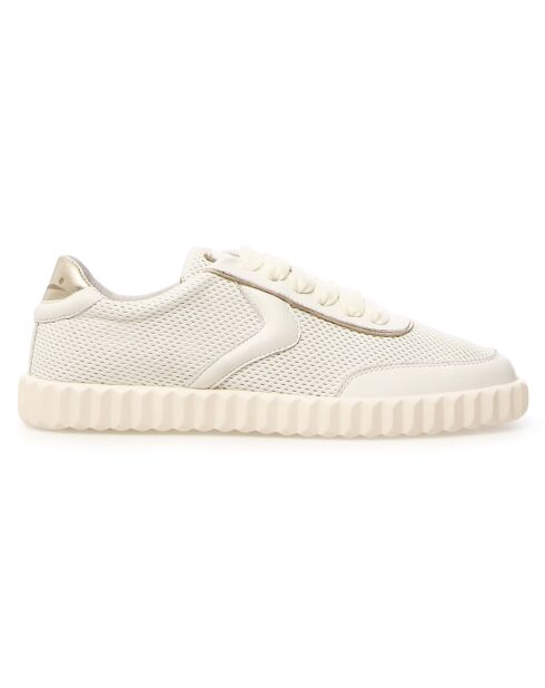 Baskets en Cuir Selia blanc/platinum