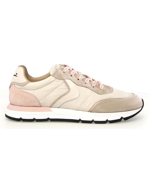 Baskets en Cuir Storm beige/lait