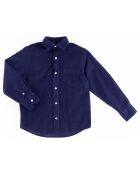 Chemise en Velours Paul Pat bleu profond